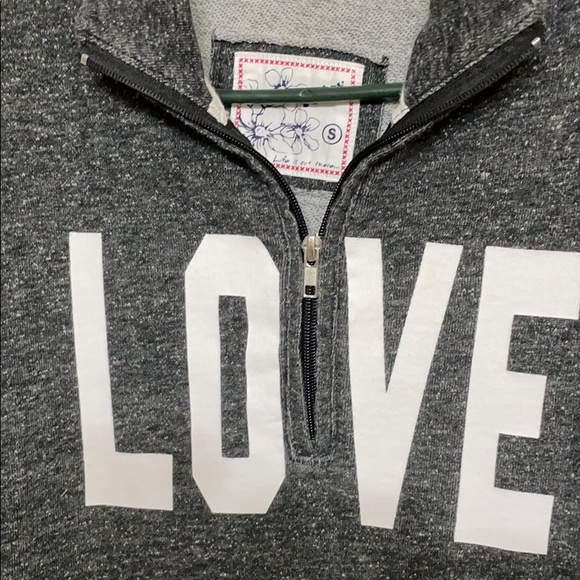 Small black/white pullover zippered sweatshirt - Picture 4 of 5